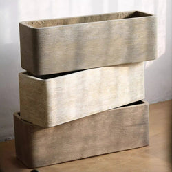 Modern Rectangular Textured Planter