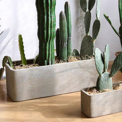 Modern Rectangular Textured Planter
